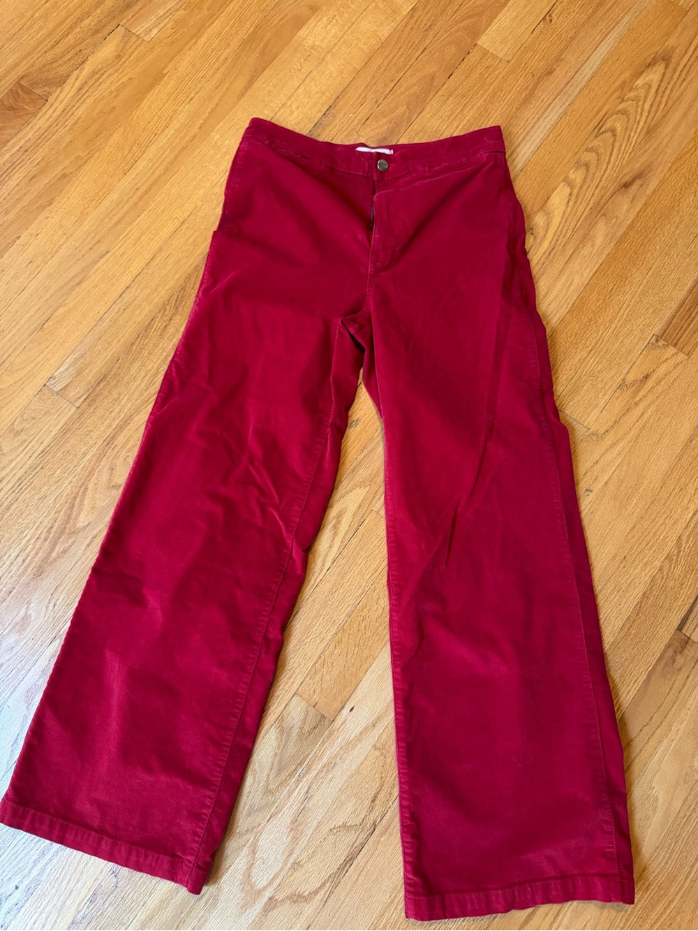 Madewell Crimson Wide-Leg Corduroy Jeans